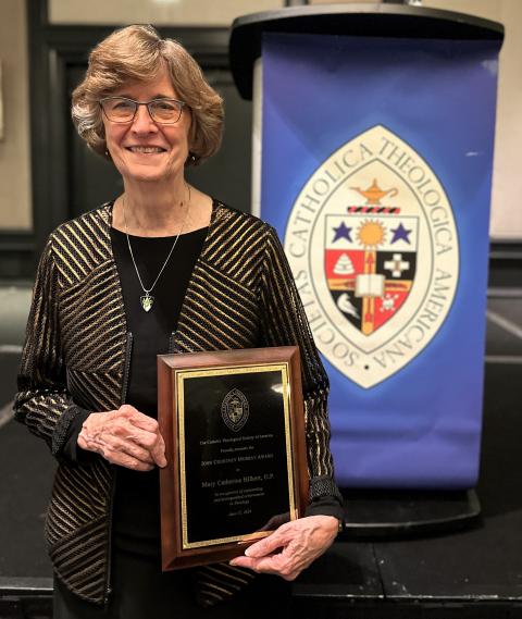 The Catholic Theological Society of America awarded the John Courtney Murray Award, its highest honor, to Dominican Sr. Mary Catherine Hilkert, professor of theology at the University of Notre Dame. (Courtesy of Paul Schultz)