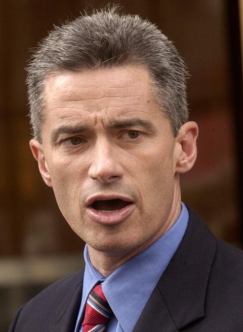 Jim McGreevey, then governor of New Jersey, on Aug. 2, 2004 (CNS/Reuters)