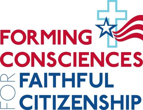 This logo appears on materials related to the U.S. bishops' "Faithful Citizenship" document that provides guidance to Catholic voters during a presidential election year. (CNS)