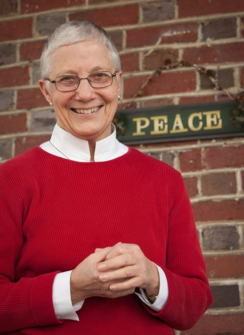 Marie Dennis, senior director of Pax Christi International's Catholic Nonviolence Initiative, is pictured in a 2012 photo. (CNS/Nancy Phelan Wiechec)