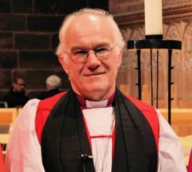 Former Anglican Bishop Peter Forster of Chester, England, is pictured at the Anglican Cathedral in January 2012. (CNS/Simon Caldwell)