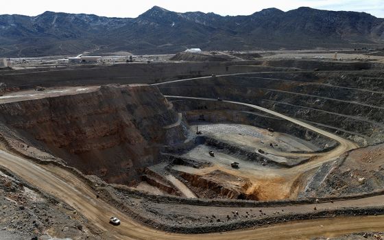 A rare earth open-pit mine is pictured Jan. 30, 2020, in Mountain Pass, California. The encyclical "Laudato Si', on Care for our Common Home" encourages "a new dialogue about how we are shaping the future of our planet." (CNS/Reuters/Steve Marcus)