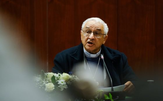 Bishop José Ornelas Carvalho of Setúbal, president of the Portuguese bishops' conference, in Lisbon Dec. 2, 2021. (CNS photo/Pedro Nunes, Reuters)