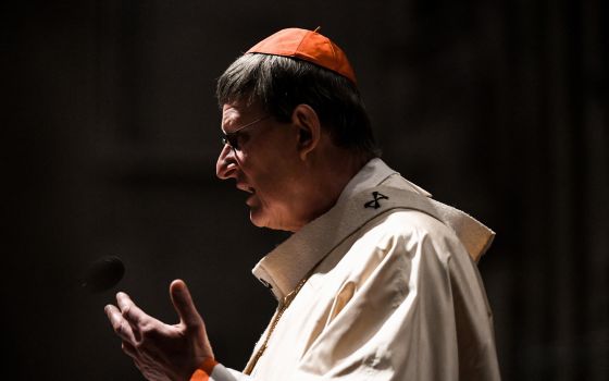 Cardinal Rainer Maria Woelki of Cologne, Germany, is pictured during a service in the Cologne cathedral in this Feb. 2, 2021. (CNS photo/Harald Oppitz, KNA)