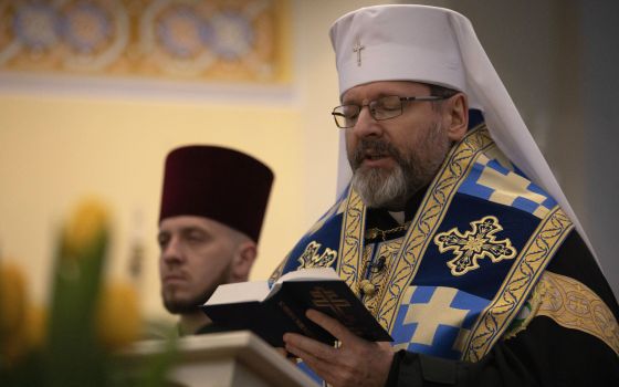 Archbishop Sviatoslav Shevchuk of Kyiv-Halych is pictured in a March 25, 2022. (CNS photo/Ukrainian Catholic Church)