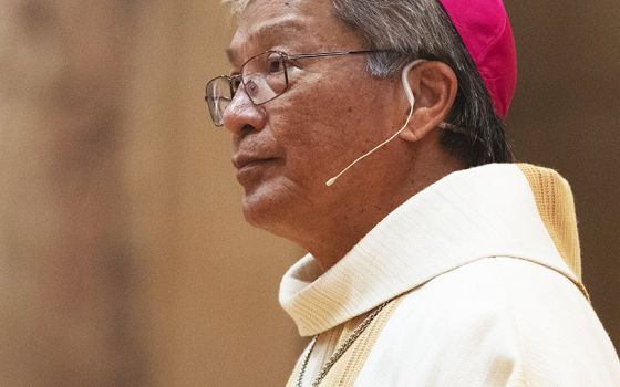 Auxiliary Bishop Alex D. Aclan of Los Angeles is seen during his episcopal ordination at the Cathedral of Our Lady of the Angels in Los Angeles May 16, 2019. (CNS photo/Victor Aleman, Angelus News)