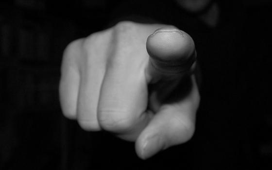 A finger pointing in accusation (Pixabay/PublicDomainPictures)