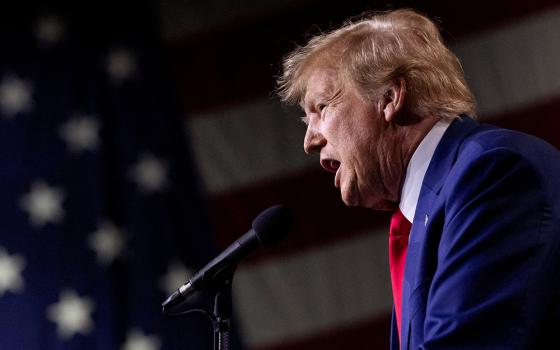 Republican presidential candidate and former U.S. President Donald Trump speaks during a rally in Reno, Nevada, Dec. 17, 2023. (OSV News/Reuters/Carlos Barria)