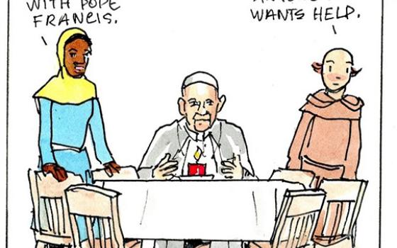 Francis, the comic strip: Conflict resolution isn't easy, but peace is the reward.