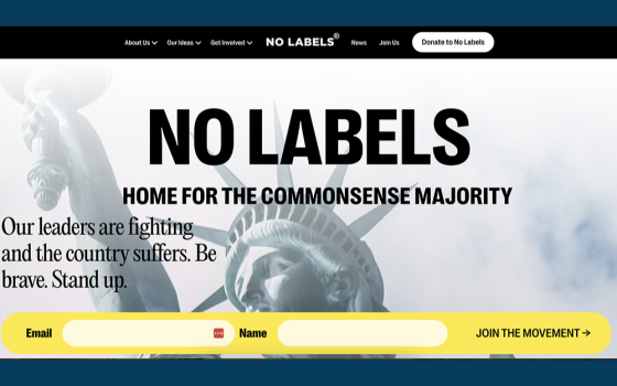 Screenshot of No Labels website (NCR screenshot/NoLabels.org)