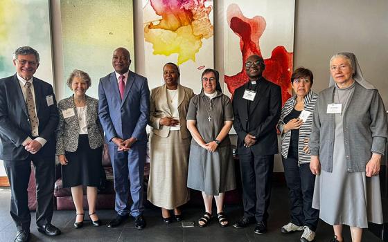 Presentation Sr. Joyce Meyer (second from left) and other participants pose for a photo in Lusaka, Zambia, during the May 29-31 convening of sisters that was sponsored by the Conrad N. Hilton Foundation. (GSR photo)