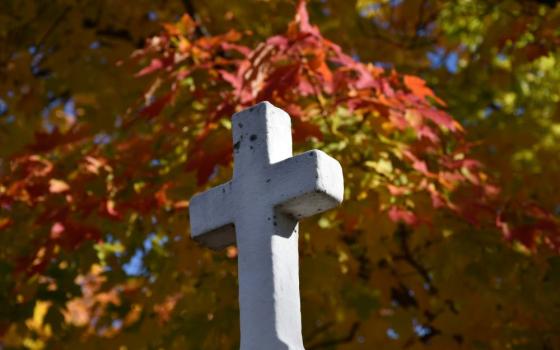 Grave with cross