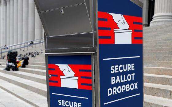 A New York State Secure Ballot Dropbox in New York City Aug. 31, 2020. (OSV News/Reuters/Mike Segar)