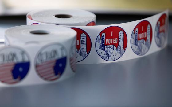 "I Voted" stickers are seen in Ann Arbor, Michigan, Sept. 24, 2020. (OSV News/Retuers/Emily Elconin)