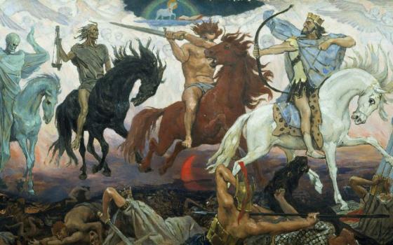 "Four Horsemen of the Apocalypse" by Viktor Vasnetsov, 1887 