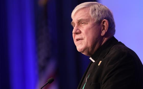 Archbishop Jerome Listecki of Milwaukee speaks during a Nov. 16, 2021, session of the fall general assembly of the U.S. Conference of Catholic Bishops in Baltimore. (OSV News/CNS file, Bob Roller)