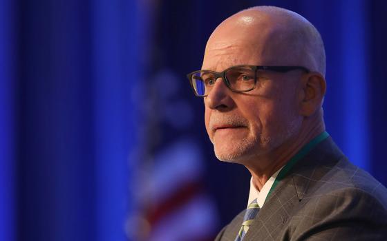 Mark Joseph Williams, an abuse survivor, speaks during a Nov. 15, 2022, session of the fall general assembly of the U.S. Conference of Catholic Bishops in Baltimore. (CNS/Bob Roller)