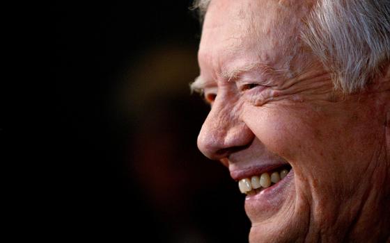 Former U.S. President Jimmy Carter smiles at the premiere of "Jimmy Carter: Man From Plains" at the Elgin theatre during the 32nd Toronto International Film Festival in Toronto, Canada, Sept. 10, 2007. Carter died Dec. 29, 2024, at 100, at his home in Plains, Georgia. (OSV News/Reuters/Mario Anzuoni)