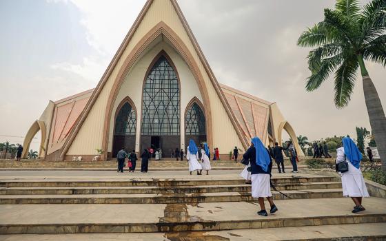 Women religious are pictured in a file photo entering a church in Abuja, Nigeria. (OSV News/Reuters/Afolabi Sotunde)