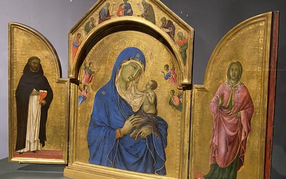 "The Virgin and Child with Saints Dominic and Aurea, and Patriarchs and Prophets" by Duccio di Buoninsegna, ca. 1312-15 (Michael Centore)