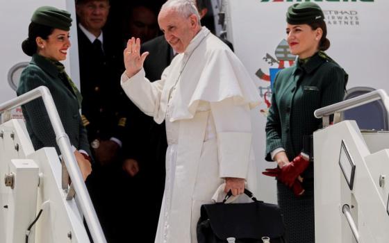 Pope on plane