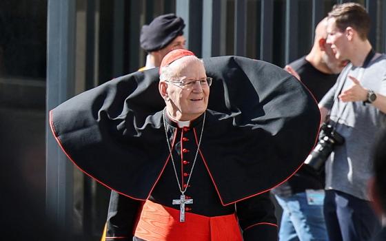 Hungarian Cardinal Peter Erdo of Esztergom-Budapest arrives at the Vatican April 22, 2025, following the death of Pope Francis. (OSV News/Reuters/Mohammed Salem)