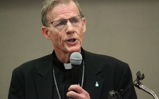 Archbishop John C. Wester talks to reporters on Nov. 29, 2018. (AP Photo/Susan Montoya Bryan, File)