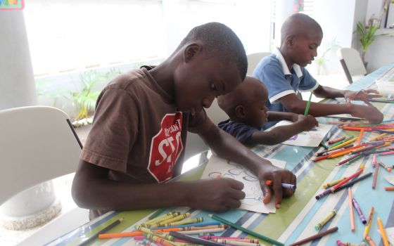 Children at Santa Teresita del Niño Jesús, a church-run shelter for potentially trafficked children and unaccompanied minors trying to cross the Haiti-Dominican Republic border (GSR/Chris Herlinger)