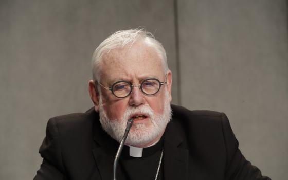 Vatican Secretary of State Paul Richard Gallagher speaks during a press conference, June 18, 2020. (AP Photo/Alessandra Tarantino, File)