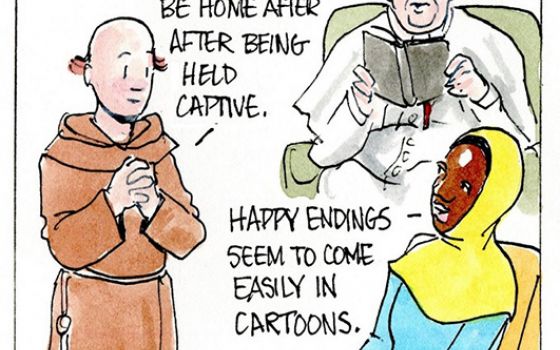 Francis, the comic strip: It's a happy ending — Leo is home after being held captive!