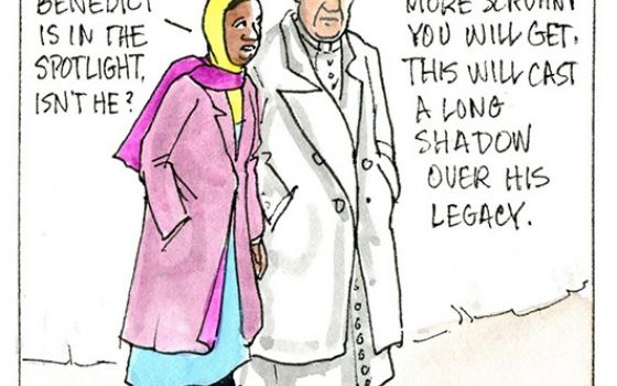 Francis, the comic strip: Pope Emeritus Benedict is in the spotlight, with a long shadow cast over his legacy.