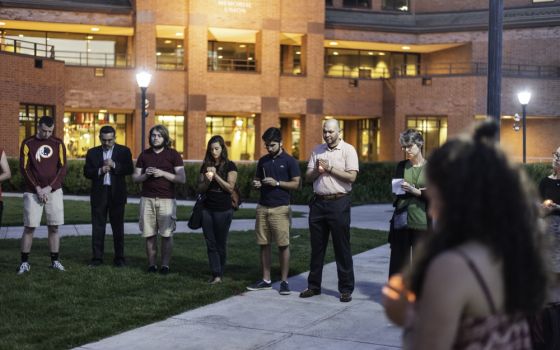 A prayer service at Marquette University in Milwaukee in 2016 (Courtesy of Marquette University)