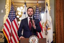 U.S. Vice President JD Vance speaks during the swearing in ceremony of CIA Director John Ratcliffe Jan. 23, 2025. (OSV News/Reuters/Nathan Howard)